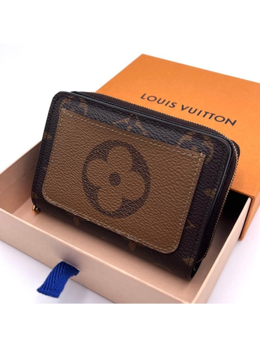Louis Vuitton Box Monogram Reverse Portefeuille Bifold Wallet